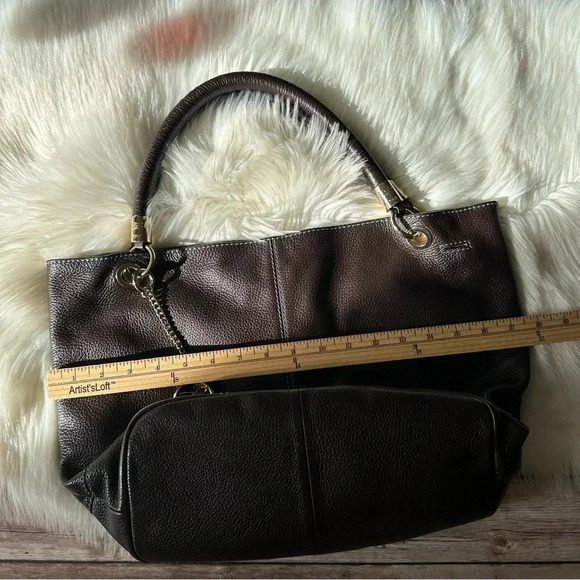 Lancel Paris Brown Leather Shoulder Bag - Picture 10 of 13